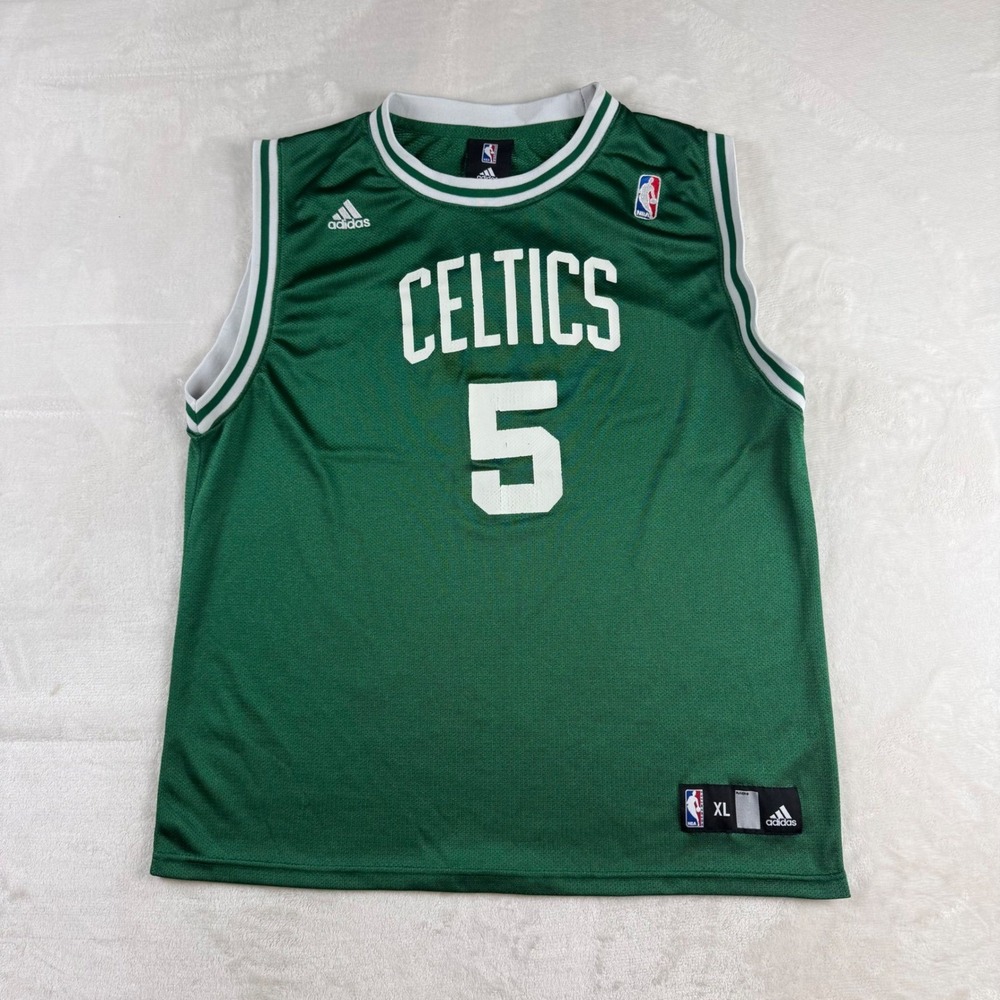 Boston Celtics Kevin Garnett Basketball Jersey Youth XL Adidas Green 5 NBA